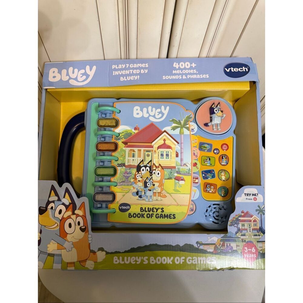 VTech Bluey's 14 Interactive Pages Book of Games Interactive Learning Toy NWOT